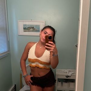 Crochet Zara top worn once!!